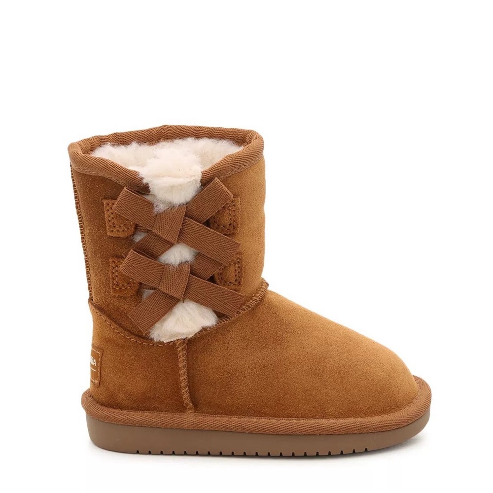Kookaburra Chestnut Brown Suede Boots with Fur Lining